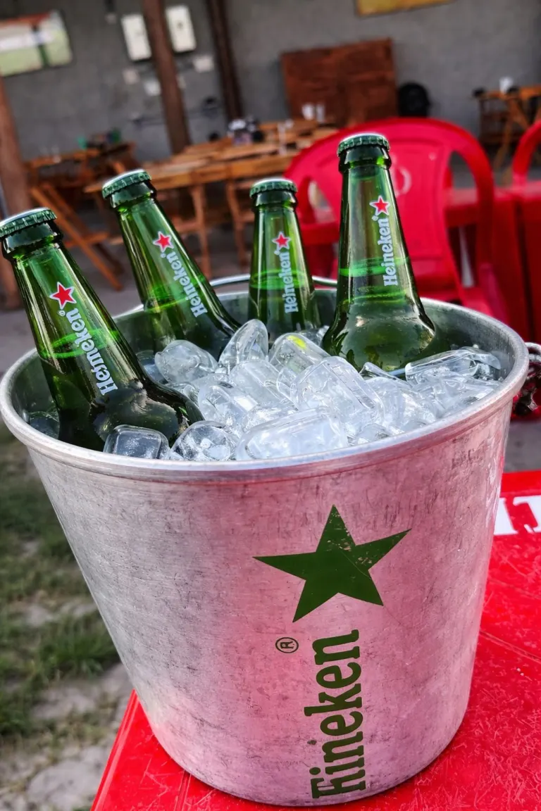 Balde de cervejas geladas